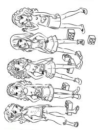 Andrea, Emma, Mia, Olivia ve Stephanie Lego friends