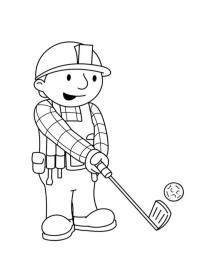 Bob the Builder golf oynuyor