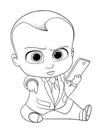 Telefonla konuşan Boss Baby