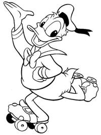 Donald Duck paten kayıyor