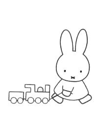 Miffy Oyuncak Treniyle Oynuyor