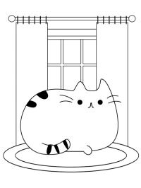 Pusheen Pencere Önünde Yatıyor