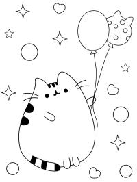 Pusheen Balonlarla