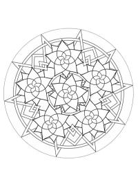 Gül desenli mandala