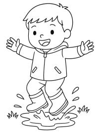 Su birikintisinde zıplamak