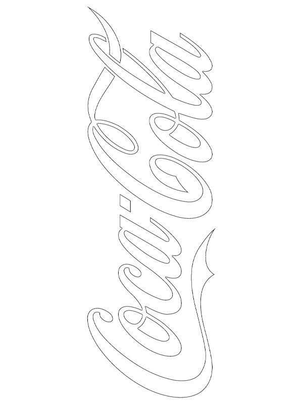 Coca Cola logosu Boyama sayfası