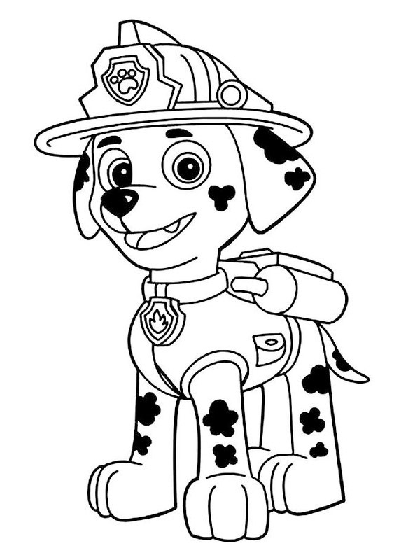 Paw Patrol Marshall Boyama sayfası