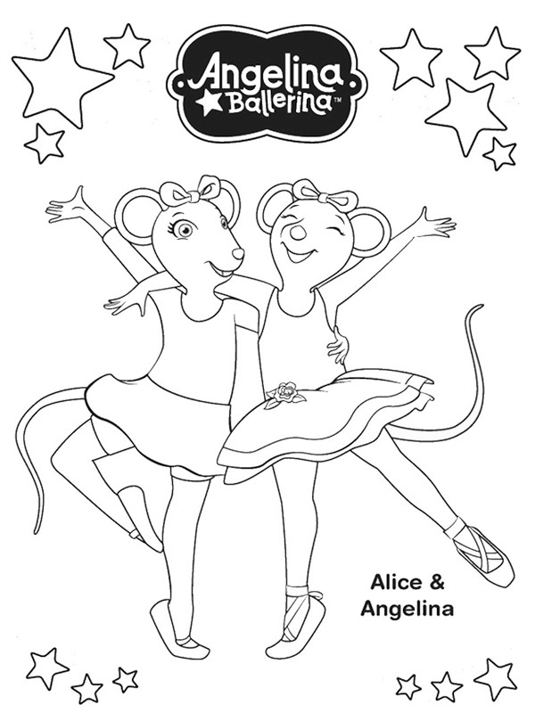 Alice ve Angelina Boyama sayfası