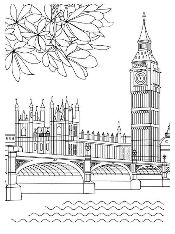 Big Ben, (Elizabeth Kulesi) Boyama sayfası