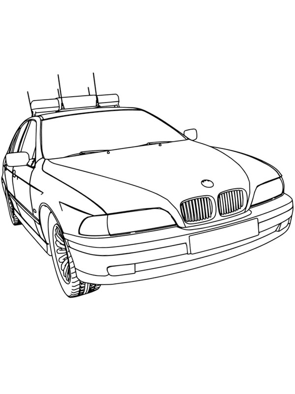 BMW polis arabası Boyama sayfası