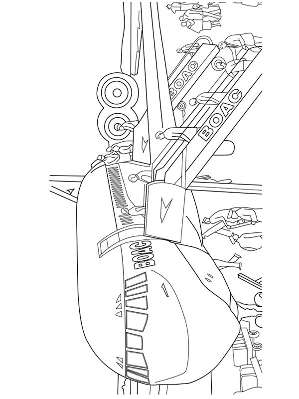 BOAC uçağı Boyama sayfası