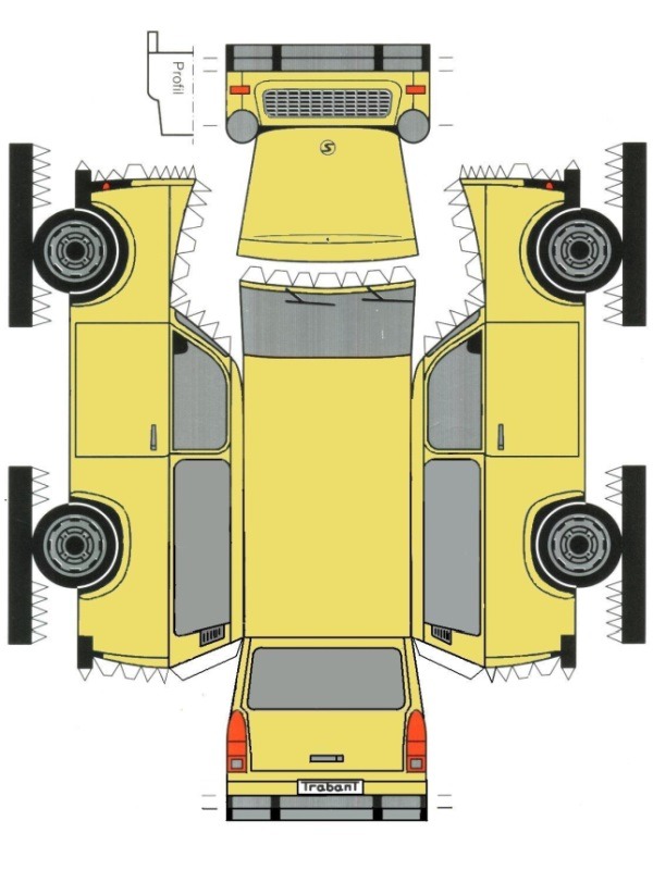 Trabant 601 maket Boyama sayfası