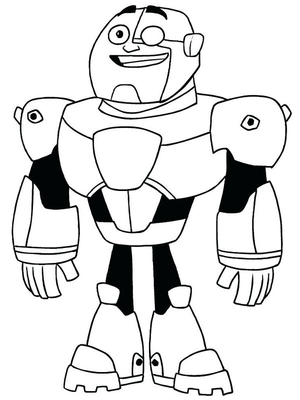 Cyborg (Teen Titans Go!) Boyama sayfası