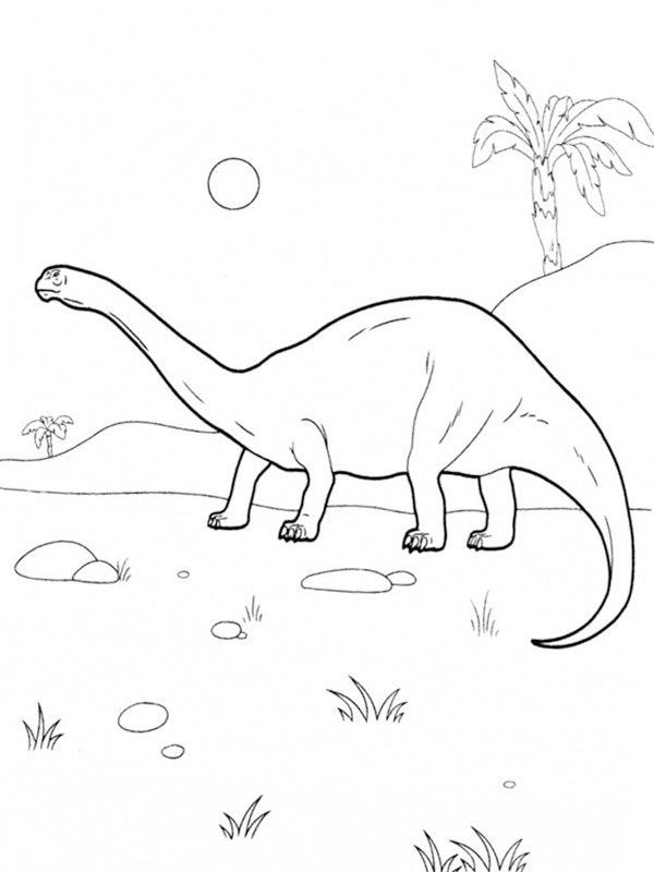 Diplodocus Dinozor Boyama sayfası