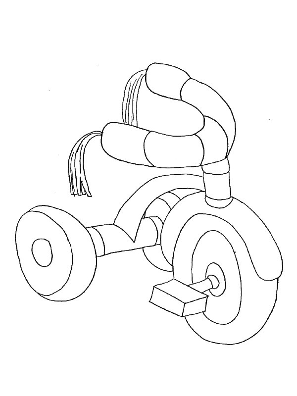 Üç tekerlekli bisiklet Boyama sayfası