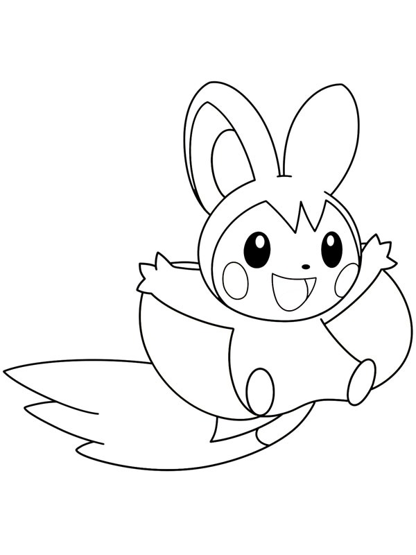 Emolga (Pokémon) Boyama sayfası