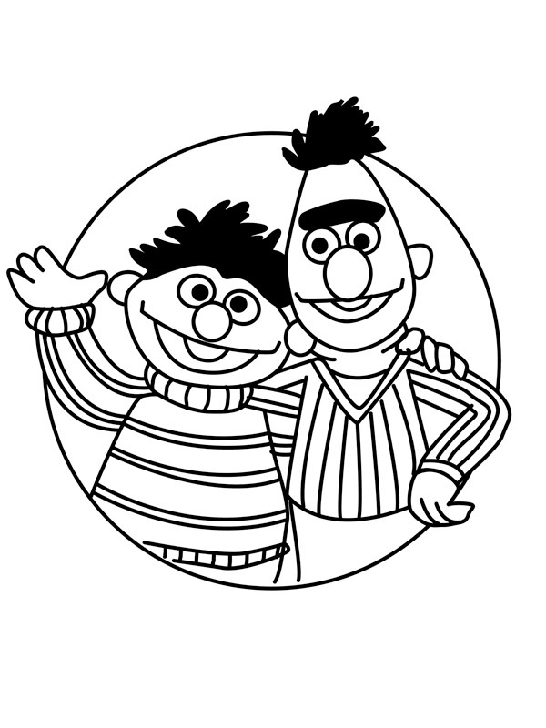 ernie ve bert Boyama sayfası