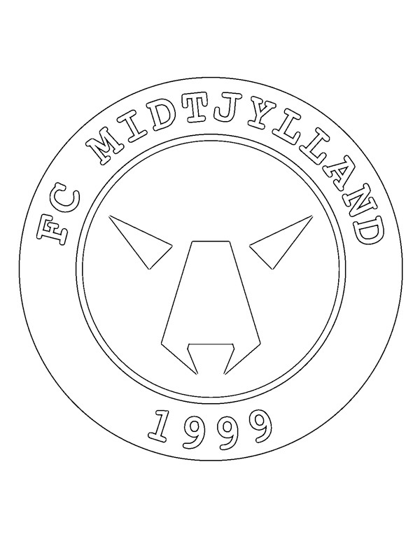 Midtjylland Futbol Kulübü Boyama sayfası