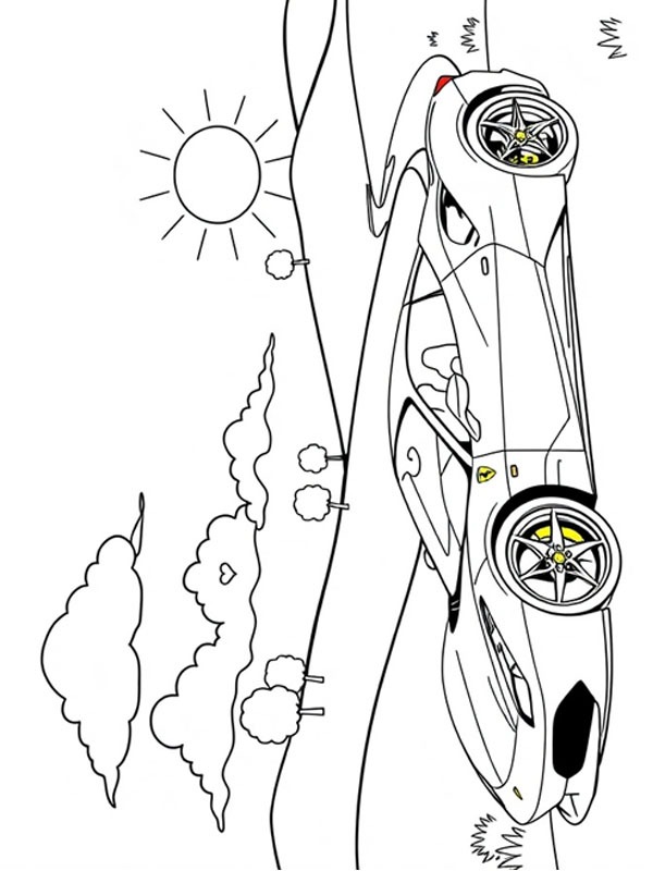 Ferrari 488 Boyama sayfası