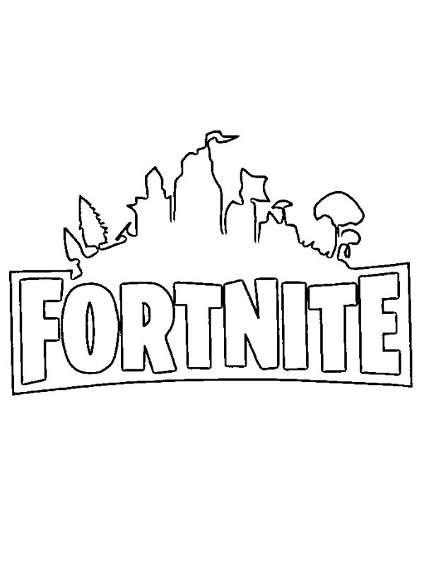 Fortnite logosu Boyama sayfası