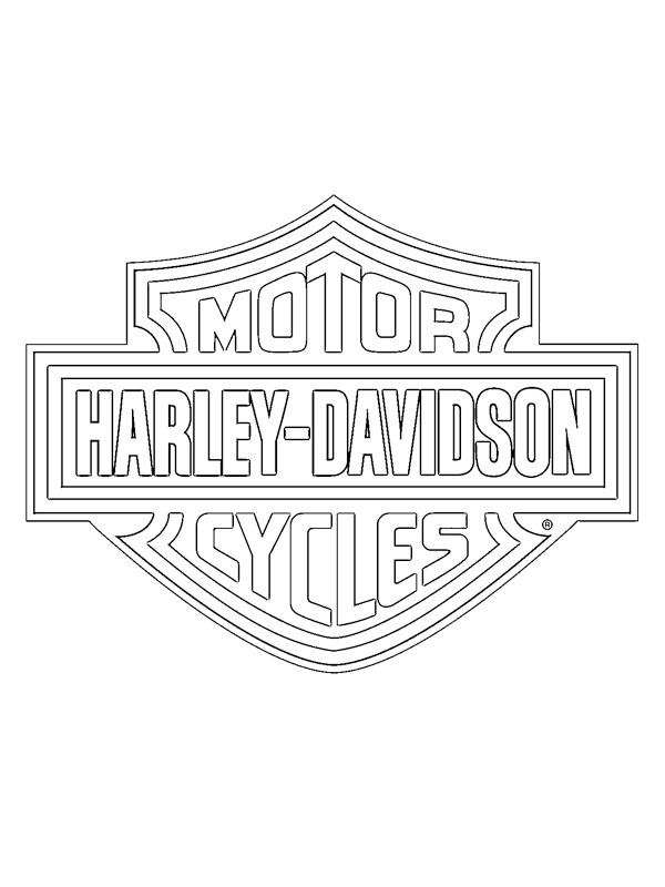 Harley-Davidson logosu Boyama sayfası