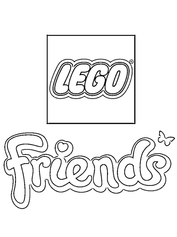 LEGO Friends logosu Boyama sayfası