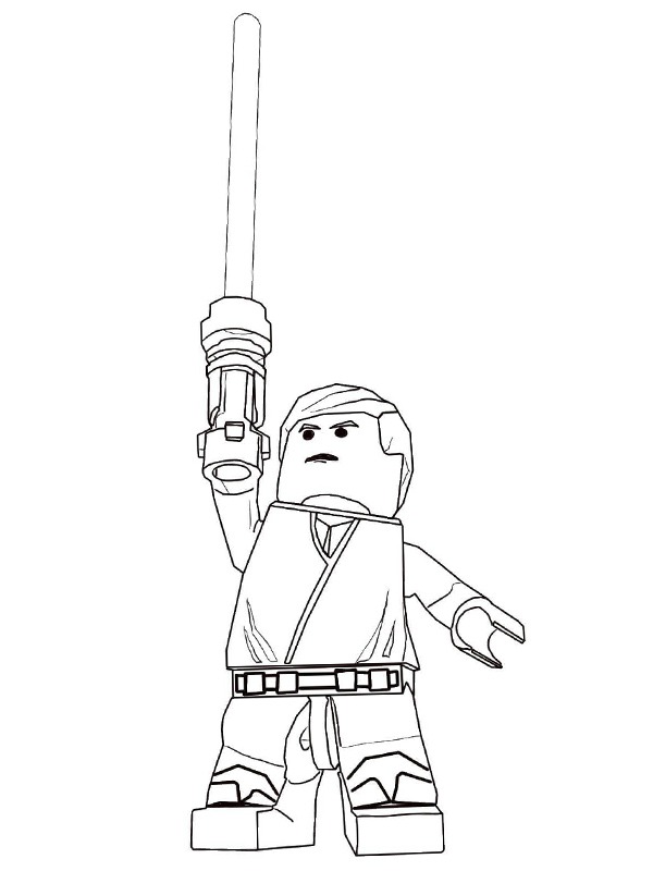 Lego Luke Skywalker Boyama sayfası