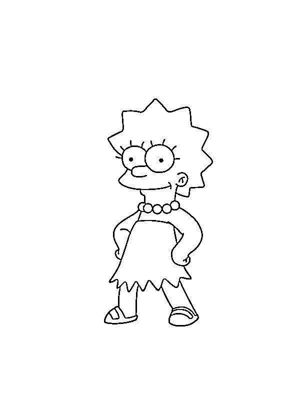 Lisa Marie Simpson Boyama sayfası