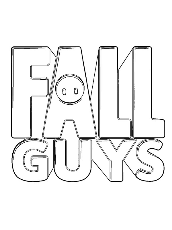 Fall Guys Logosu Boyama sayfası