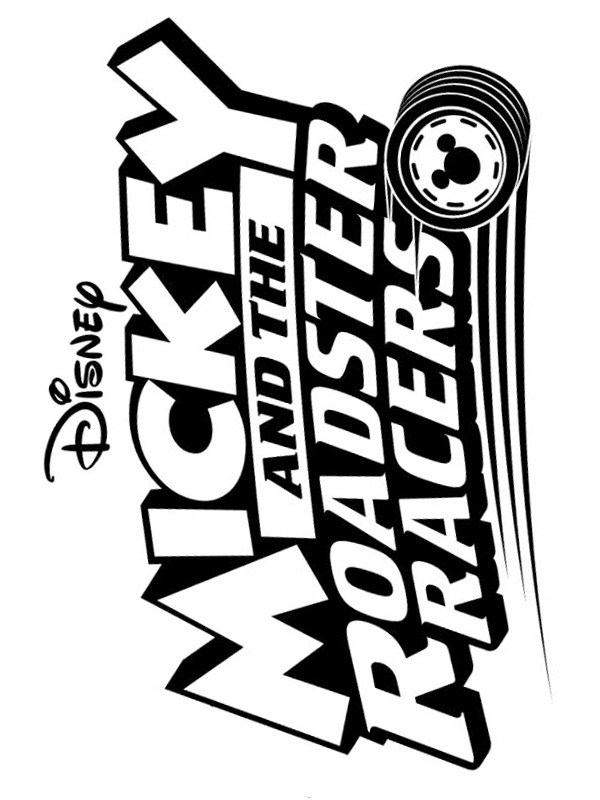 Mickey ve Roadster Racers logosu Boyama sayfası