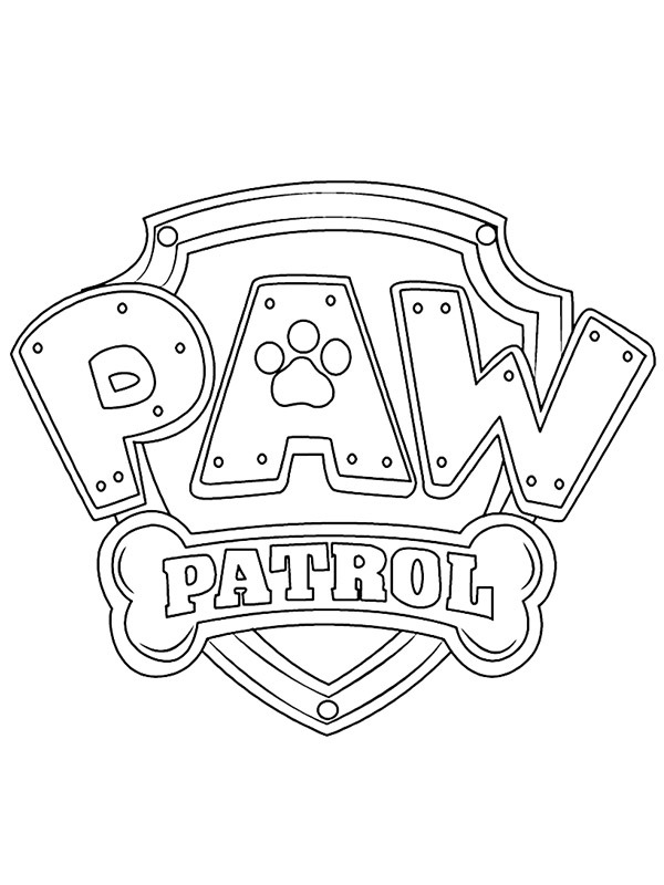 Paw Patrol logosu Boyama sayfası