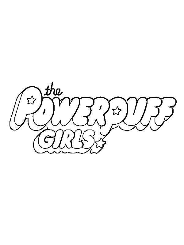 Powerpuff Girls logosu Boyama sayfası