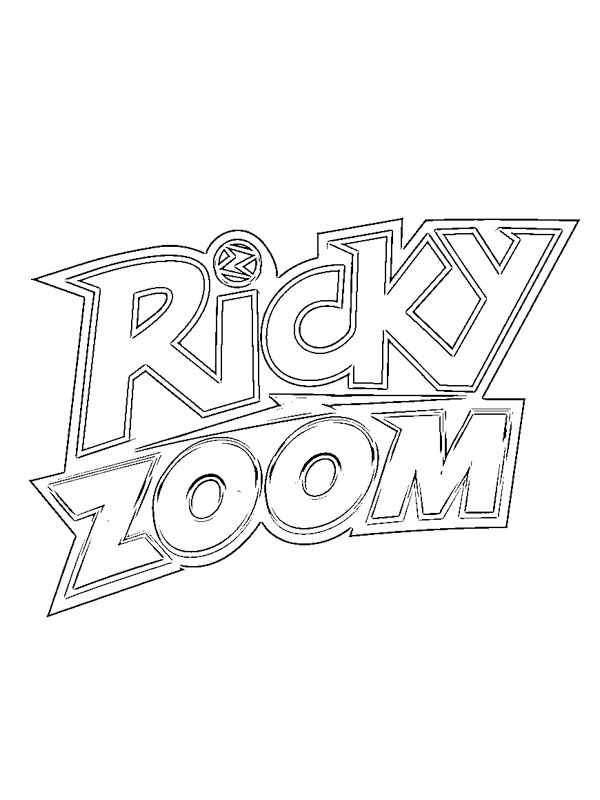 Ricky Zoom-Logo Boyama sayfası