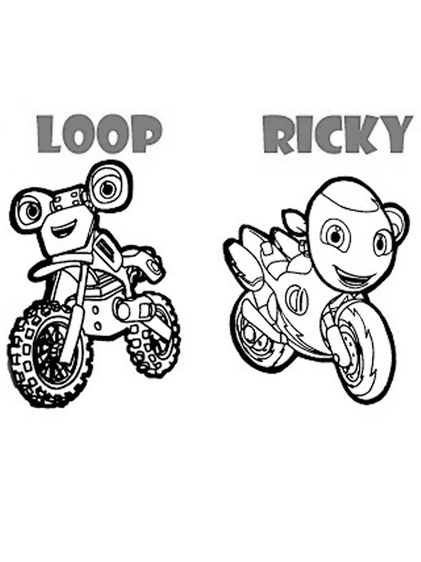 Loop ve Ricky Ricky Zoom Boyama sayfası