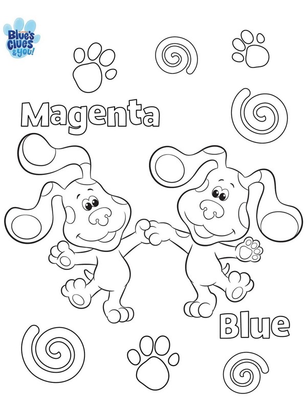 Magenta ve Blue Boyama sayfası