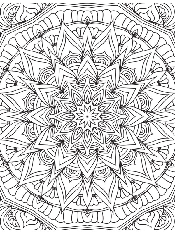 Mandala 6 Boyama sayfası