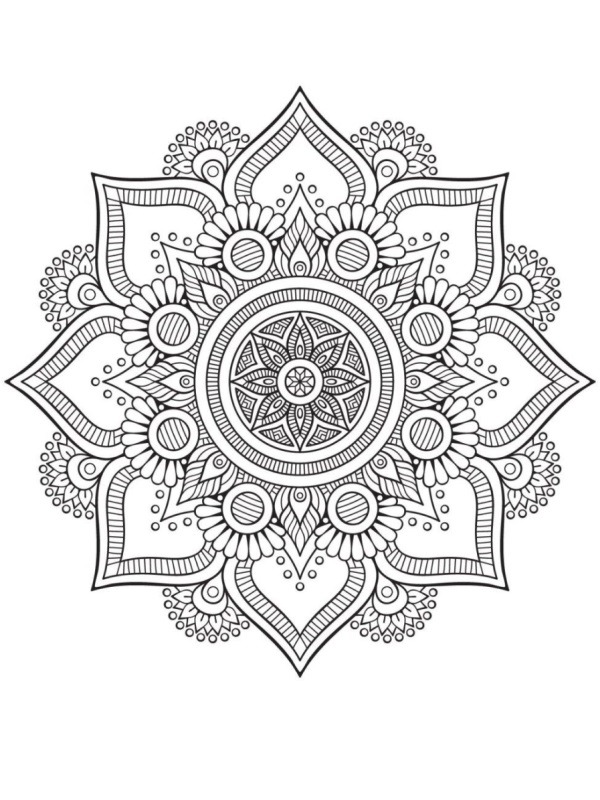 mandala 4 Boyama sayfası