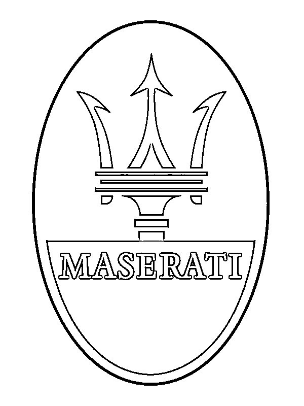 Maserati logosu Boyama sayfası