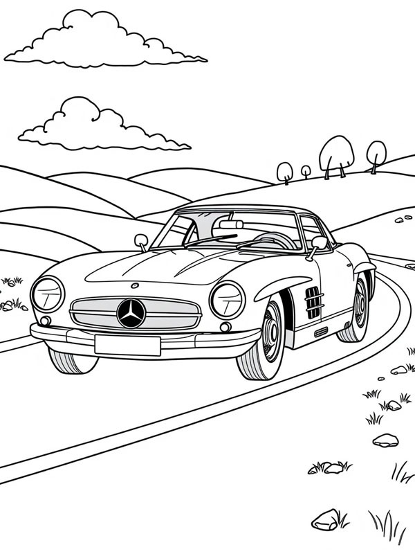 Mercedes-Benz 300 SLR Boyama sayfası