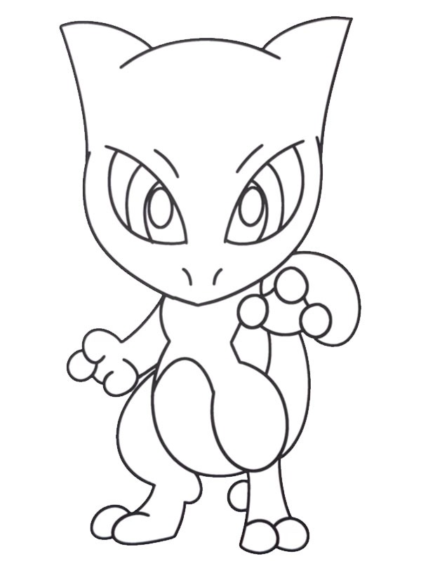 Mewtwo (Pokémon) Boyama sayfası