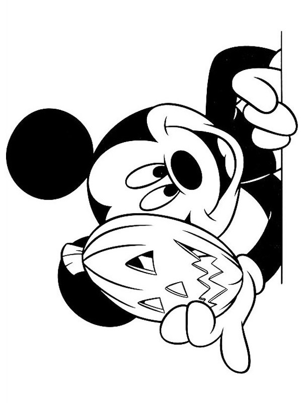 Mickey Mouse cadılar bayramı Boyama sayfası