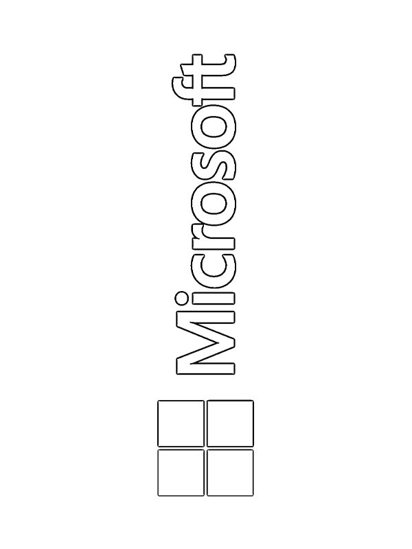 Microsoft logosu Boyama sayfası