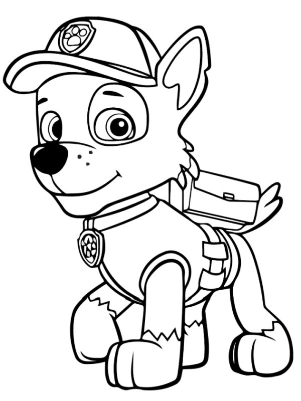 Paw Patrol Rocky Boyama sayfası