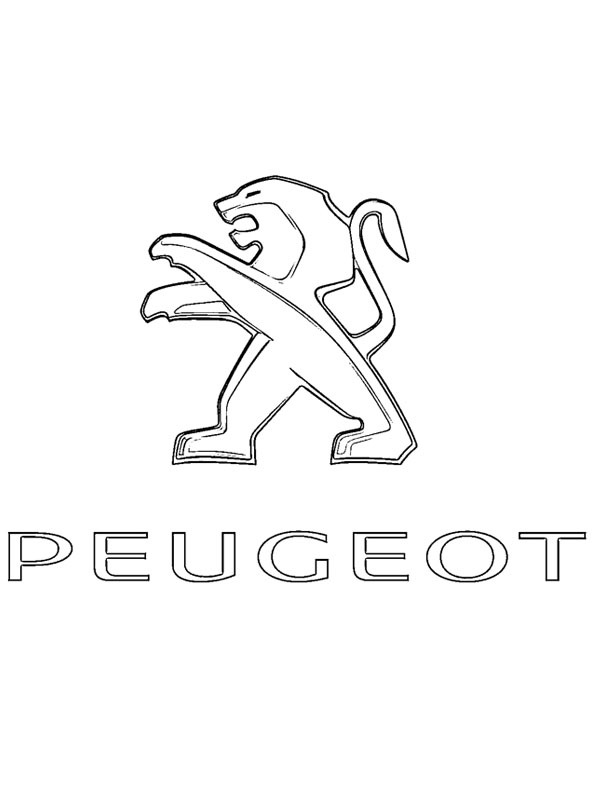 Peugeot logo Boyama sayfası