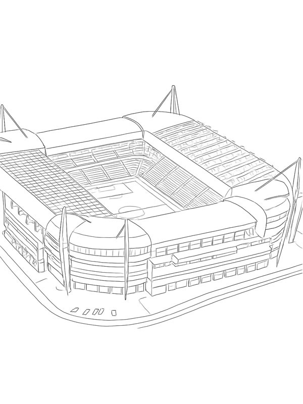 PSV Stadyumu Boyama sayfası PSV Stadyumu Boyama sayfası