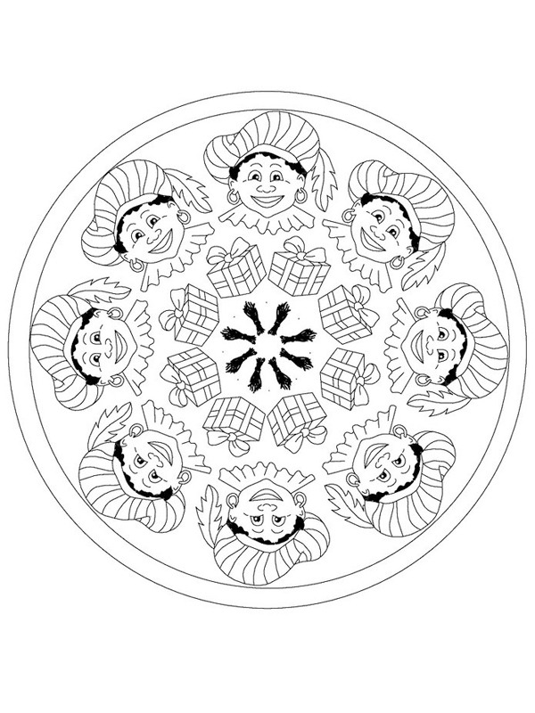 Pieten mandala Boyama sayfası