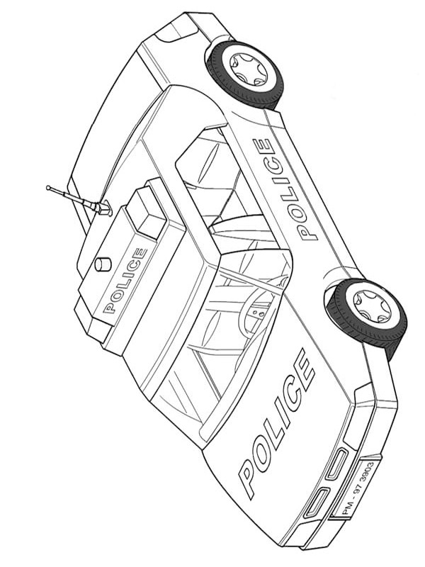 Playmobil polis arabası Boyama sayfası