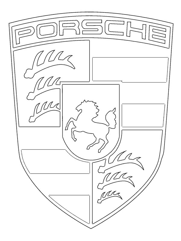 Porsche logosu Boyama sayfası