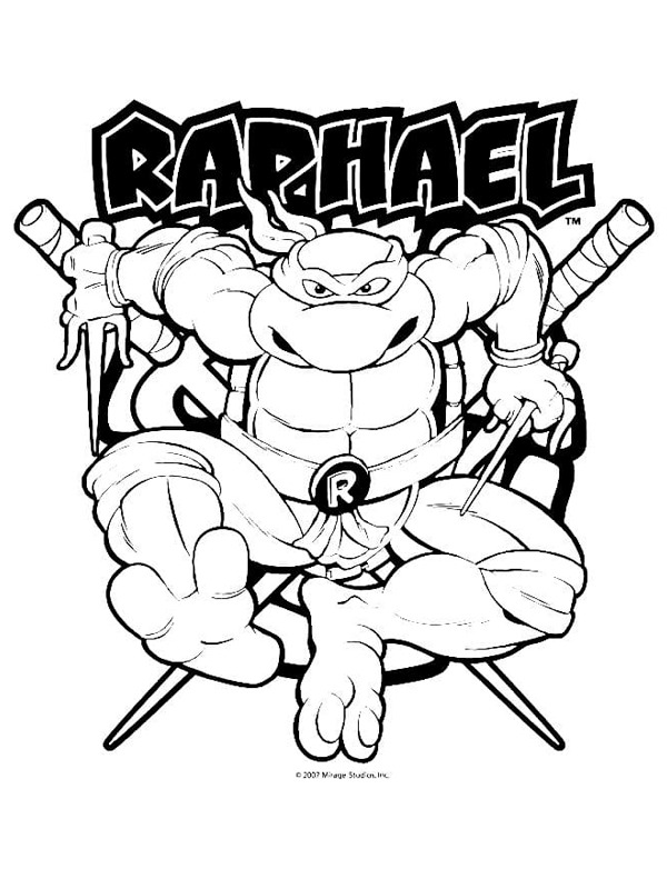 Rafael (Ninja Kaplumbağalar) Boyama sayfası