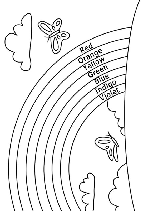 Gökkuşağı Renkleri Boyama sayfası